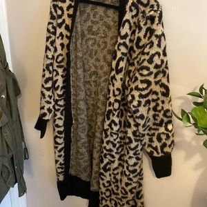 Cheetah print cardigan
